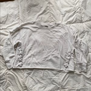 Aerie crop sweatshirt with ties